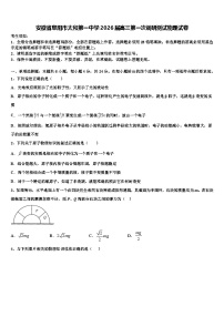 安徽省阜阳市太和第一中学2026届高三第一次调研测试物理试卷含解析