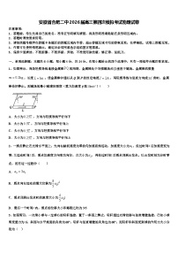 安徽省合肥二中2026届高三第四次模拟考试物理试卷含解析