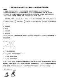安徽省滁州市明光中学2026届高三3月份模拟考试物理试题含解析