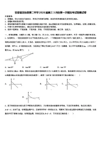 安徽省定远县第二中学2026届高三3月份第一次模拟考试物理试卷含解析