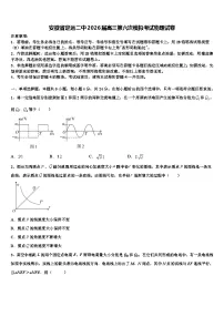 安徽省定远二中2026届高三第六次模拟考试物理试卷含解析