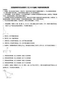 安徽省滁州市定远县西片三校2026届高三考前热身物理试卷含解析