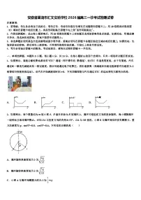 安徽省巢湖市汇文实验学校2026届高三一诊考试物理试卷含解析