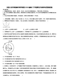 安徽六安市皖西高中教学联盟2026届高三下学期第五次调研考试物理试题含解析