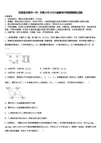 安徽省合肥市一中、合肥六中2026届高考冲刺物理模拟试题含解析
