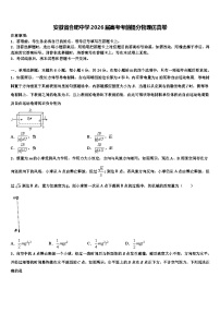 安徽省合肥中学2026届高考考前提分物理仿真卷含解析