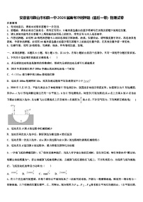 安徽省马鞍山市和县一中2026届高考冲刺押题（最后一卷）物理试卷含解析