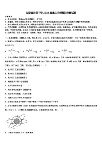 安徽省示范中学2026届高三冲刺模拟物理试卷含解析