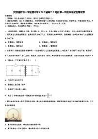 安徽省师范大学附属中学2026届高三3月份第一次模拟考试物理试卷含解析