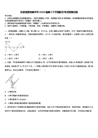 安徽省普通高中学2026届高三下学期联合考试物理试题含解析