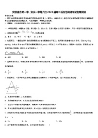 安徽省合肥一中、安庆一中等六校2026届高三适应性调研考试物理试题含解析
