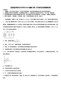 安徽省合肥市长丰中学2026届高三第二次诊断性检测物理试卷含解析
