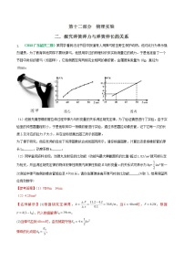 高考物理二轮考点精练专题12.2《探究弹簧弹力与弹簧伸长的关系》（含答案解析）