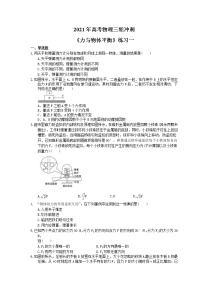 2021年高考物理三轮冲刺《力与物体平衡》练习一(含答案详解)