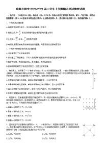 黑龙江省哈尔滨市师大附中2020-2021学年高二上学期期末考试+物理+Word版含答案