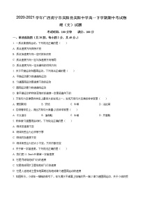 2020-2021学年广西南宁市宾阳县宾阳中学高一下学期期中考试物理（文）试题