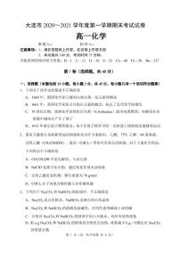 2020-2021学年辽宁省大连市高一上学期期末考试化学试卷 PDF版