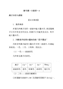 新教材2022届新高考化学人教版一轮学案：微专题·大素养 4 离子共存与推断