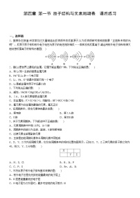 高中化学人教版 (2019)必修 第一册第一节 原子结构与元素周期表精练