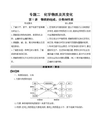 2022高考化学专题复习 专题二 化学物质及其变化  第1讲　物质的组成、分类和性质学案