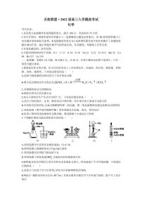 2022届湖南省名校联盟高三上学期入学摸底考试化学试题（PDF版）