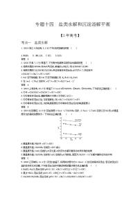 2022版高考化学选考山东专用一轮总复习集训：专题十四盐类水解和沉淀溶解平衡 —模拟