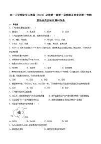 人教版 (2019)必修 第一册第一节 物质的分类及转化同步达标检测题