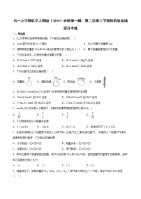 高中化学人教版 (2019)必修 第一册第三节 物质的量当堂检测题