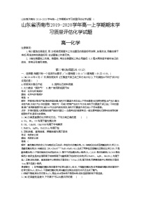 4、山东省济南市2019-2020学年高一上学期期末学习质量评估化学试题（教师版）