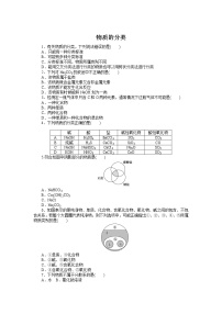 人教版 (2019)必修 第一册第一节 物质的分类及转化第1课时一课一练