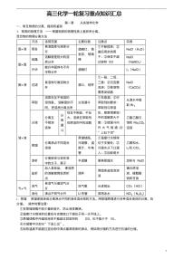 高三化学一轮复习重点知识汇总学案