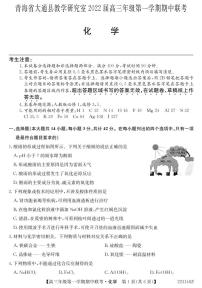 2022届青海省西宁市大通回族土族自治县高三上学期期中考试化学试题  （含答案）