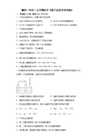 2021年高一上学期化学第一章第二节 离子反应训练题（人教版2019必修第一册）教案