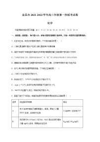 甘肃省金昌市2021-2022学年高三上学期第一次联考理科综合化学试题（含答案）