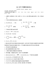 高二化学下学期期中测试卷02（鲁科版选修5）