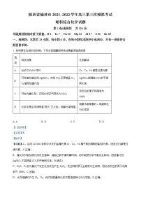 陕西省榆林市 2022届高三第三次模拟考试化学试题（含答案）