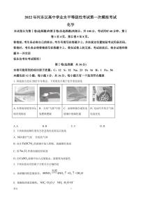2022届天津市河东区高三下学期第一次模拟考试 化学试题（PDF版）