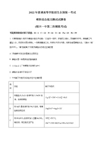 2022届宁夏回族自治区银川一中高三二模理科综合化学试题含解析