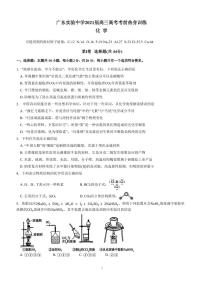 2021广东省实验中学高三下学期考前热身训练化学试题PDF版含答案