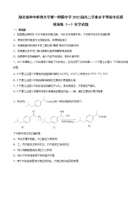 2022届湖北省华中师范大学第一附属中学高三学业水平等级考试模拟演练（一）化学试题含解析