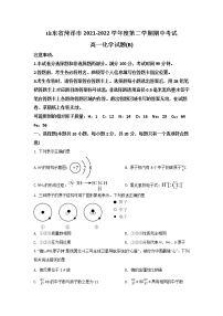 2021-2022学年山东省菏泽市高一下学期期中考试（B）化学试卷含解析