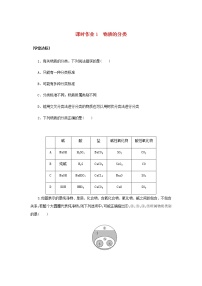 人教版 (2019)必修 第一册第一节 物质的分类及转化课时练习