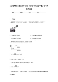 山东省聊城市第二中学2022-2023学年高二上学期开学考试化学试题含解析