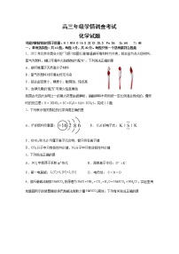 江苏省南京市、镇江市2023届高三化学上学期10月学情调查考试试卷（Word版附答案）