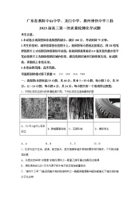 广东省惠州市（惠阳中山中学、龙门中学、惠州仲恺中学）三校2023届高三第一次质量检测化学试题（含答案）