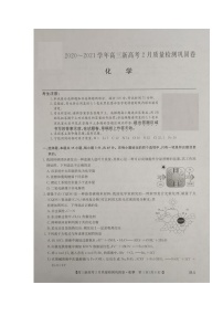 2021湖北省九师联盟高三下学期新高考2月质量检测巩固卷化学试题扫描版含答案