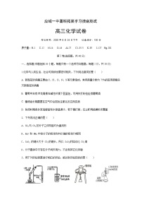 2021湖北省应城一中高三上学期暑期拓展摸底测试化学试题含答案