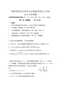 2020西安中学高三适应性考试（三）化学试题含答案