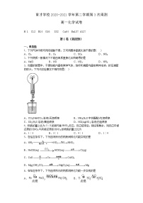 2021定远县育才学校高一下学期3月（3月22日）周测化学试题含答案