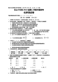 2020乐山十校高一下学期半期联考化学试题含答案